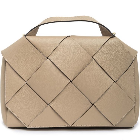 giorgio costa Handbags - Giorgio Costa leather woven crossbody bag NEW